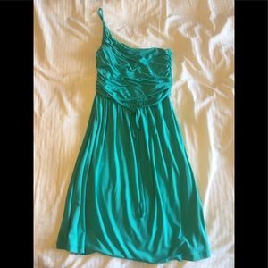 One shoulder Tart turquoise dress